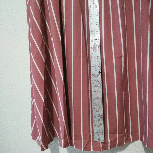 🚨50%off📦Shein Curve Dress Faux Wrap Knee Length Short Sleeve Pink 2X - Picture 10 of 12